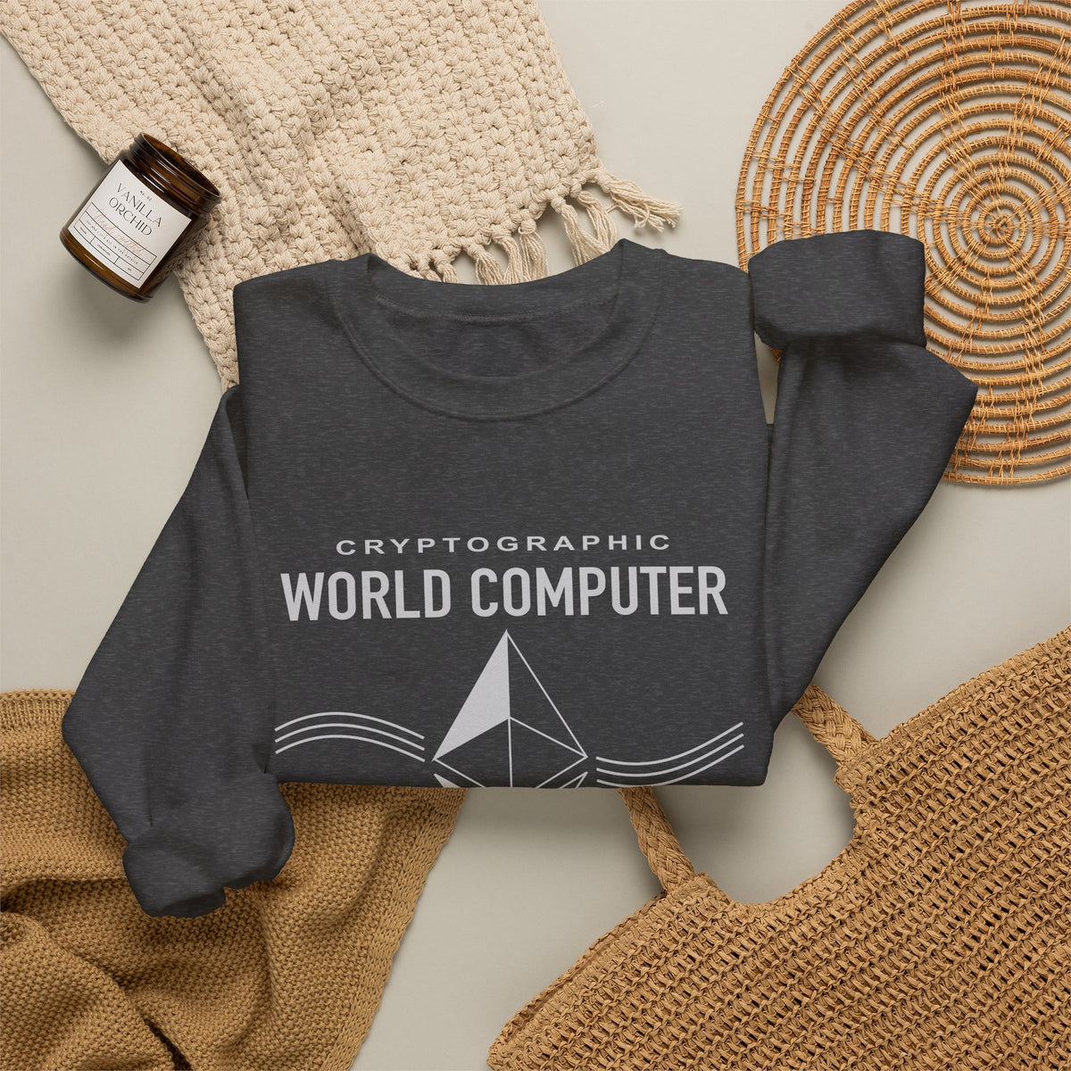 World Computer Minimalist Tech Crewneck Sweatshirt