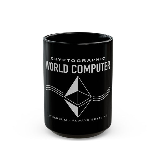 (Europe) Cryptographic World Computer Ethereum Always Settling Black Mug