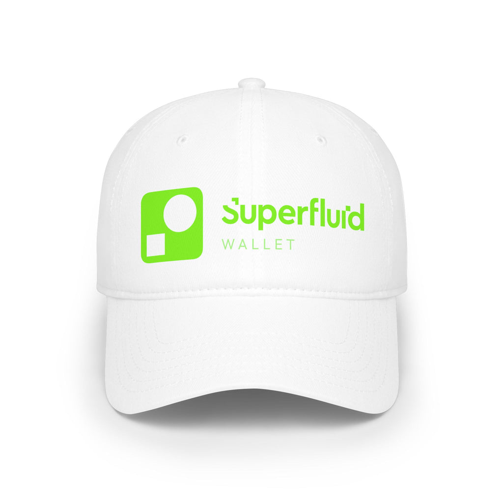 Superfluid Wallet Logo Cap | Low Profile Baseball Cap, Neon Green Logo