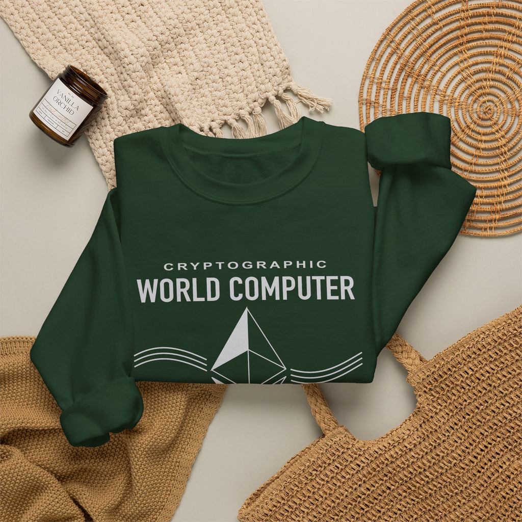 World Computer Minimalist Tech Crewneck Sweatshirt