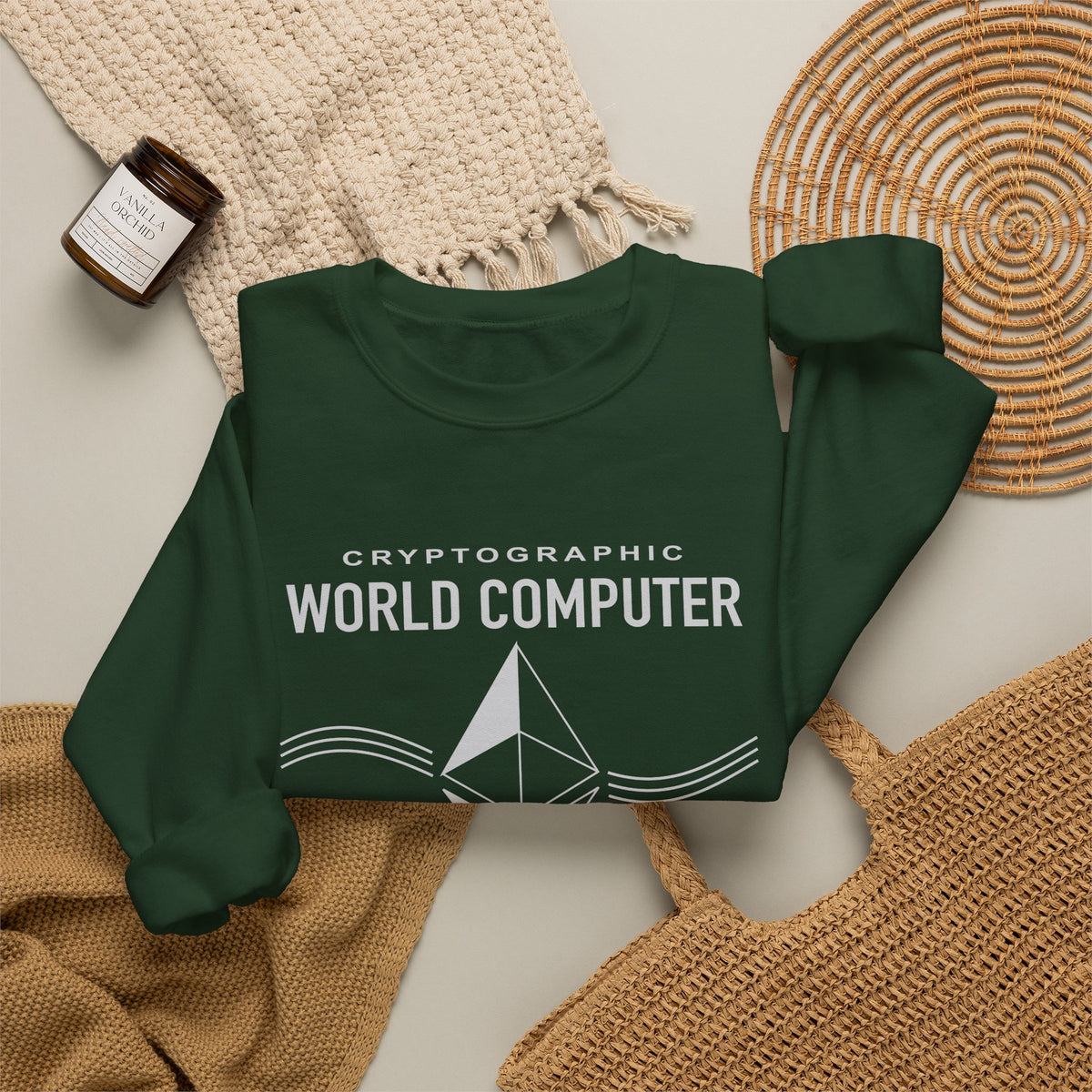 World Computer Minimalist Tech Crewneck Sweatshirt