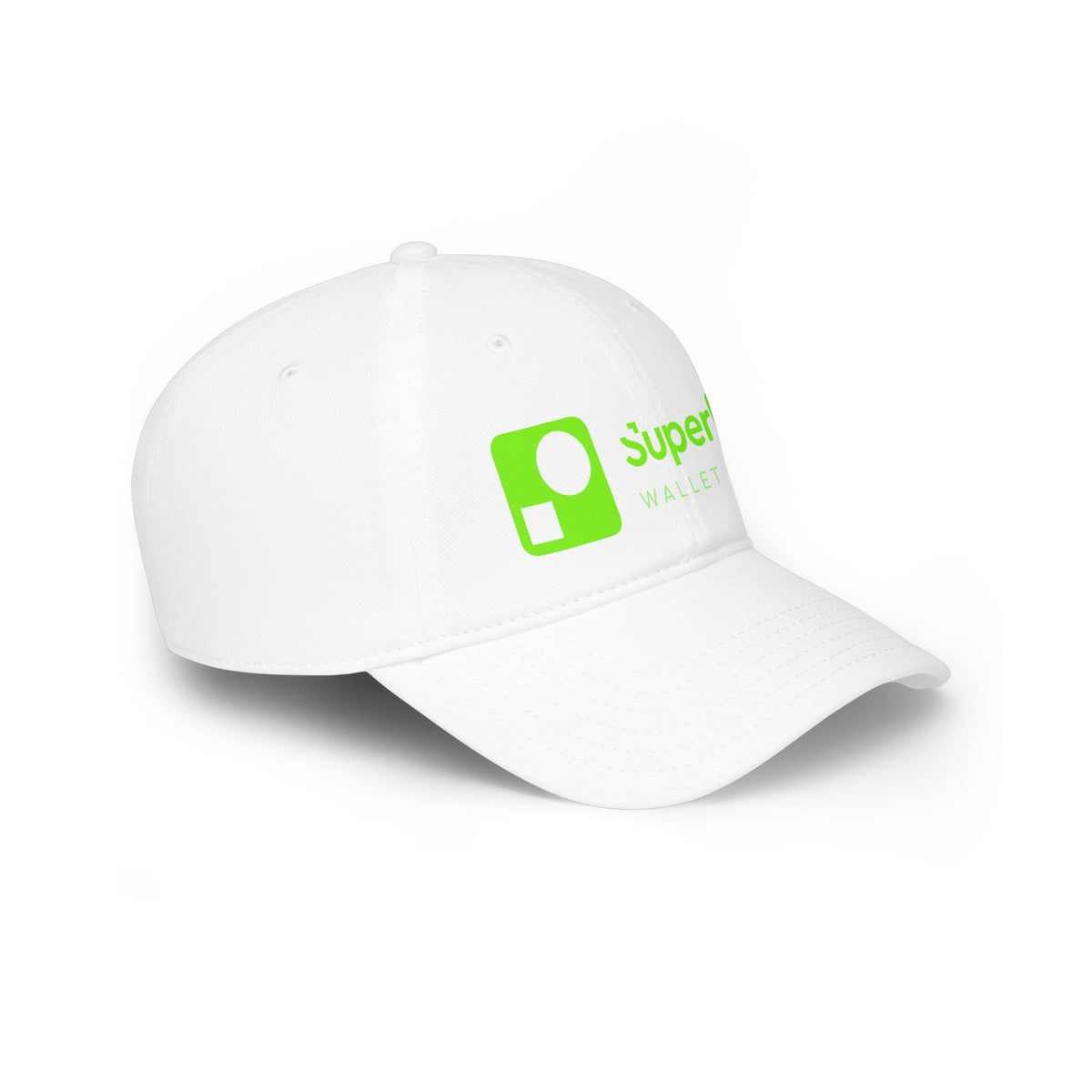 Superfluid Wallet Logo Cap | Low Profile Baseball Cap, Neon Green Logo
