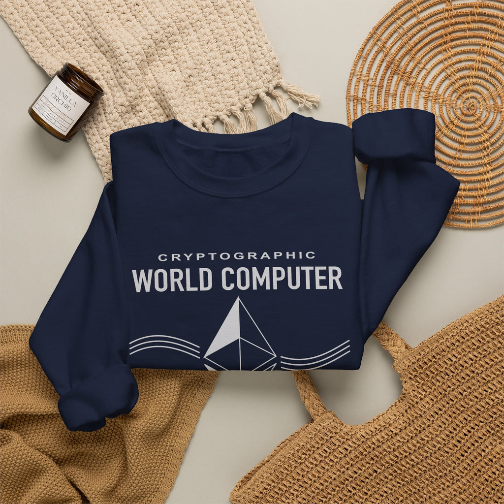 World Computer Minimalist Tech Crewneck Sweatshirt